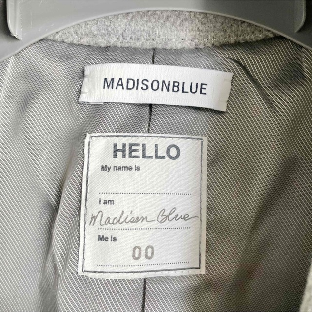 MADISONBLUE(マディソンブルー)の美品 マディソンブルー WOOL SEMI CHESTER COAT グレー レディースのジャケット/アウター(チェスターコート)の商品写真