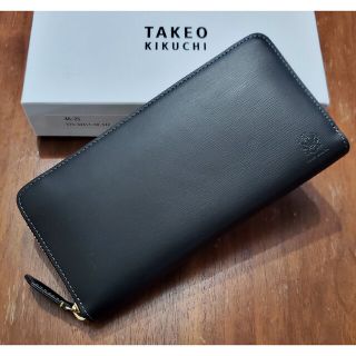 タケオキクチ(TAKEO KIKUCHI)のタケオキクチ　新品　メンズ　レザーウォレット(ブラック長)(長財布)