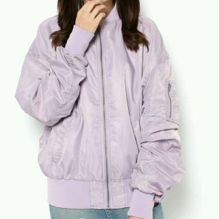 ウィゴー(WEGO)の♡WEGO 新品 パステルラベンダー BIG MA-1 アウター 羽織 コート (ブルゾン)