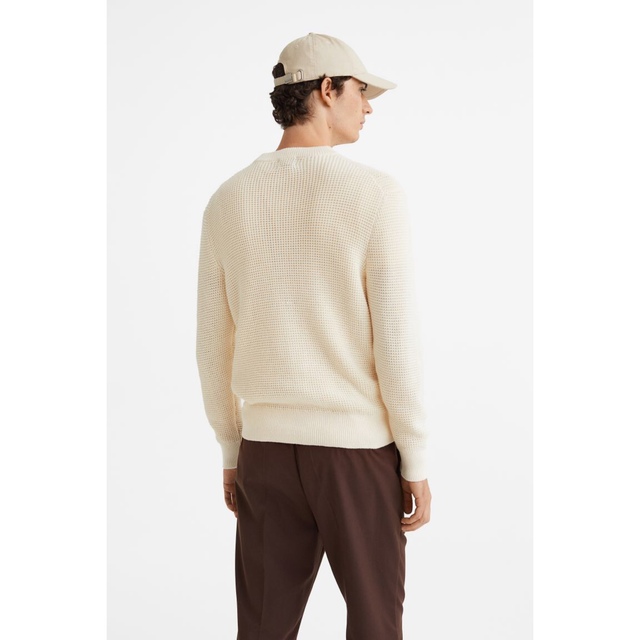 H&M - 【新品】H&M レギュラーフィット ワッフル ニットセーター の