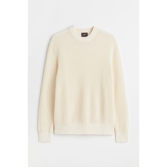 H&M - 【新品】H&M レギュラーフィット ワッフル ニットセーター の