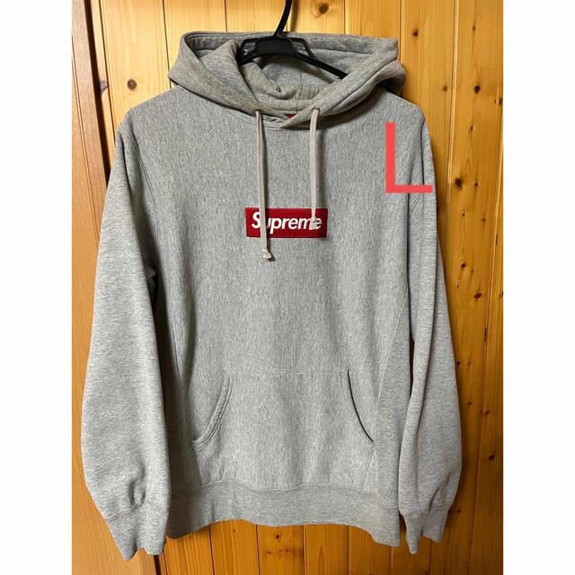売上実績NO.1 Supreme パーカー グレー L ボックスロゴ シュプリーム