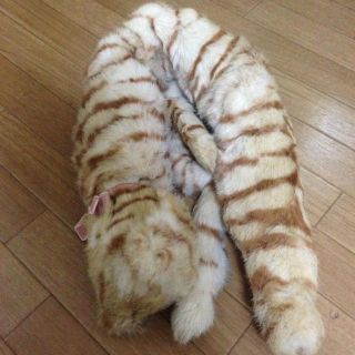 定番人気! ツモリチサト 猫チェックマフラー イタリア製 マフラー