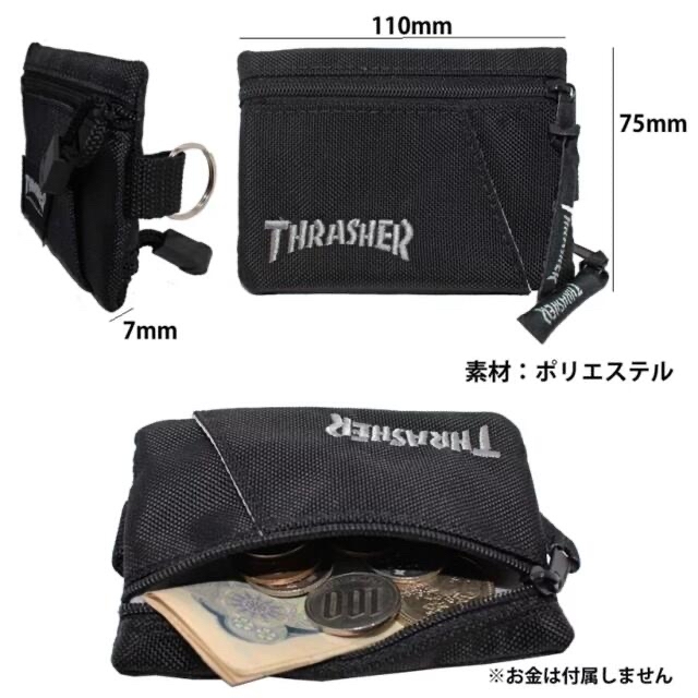 THRASHER(スラッシャー)のさか様専用！　THRASHER  ミニウォレット コインケース メンズのファッション小物(コインケース/小銭入れ)の商品写真