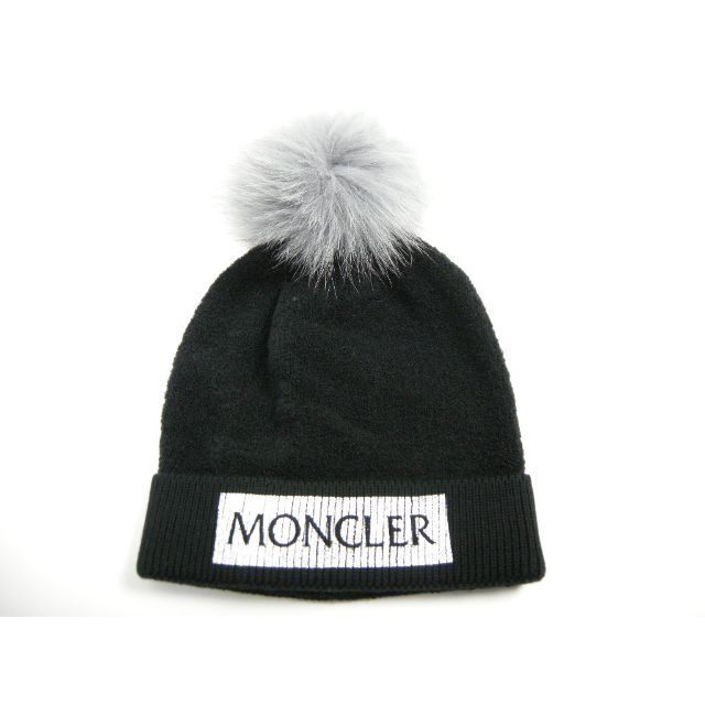 新品 モンクレール MONCLER ニット帽 ニットキャップ 黒 キッズ L