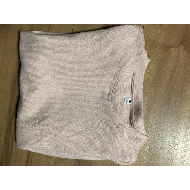 UNIQLO(ユニクロ)のUNIQLO140 長袖シャツ　薄ピンク キッズ/ベビー/マタニティのキッズ服女の子用(90cm~)(Tシャツ/カットソー)の商品写真