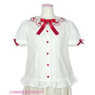 アンジェリックプリティー(Angelic Pretty)のCherry Collarブラウス(シャツ/ブラウス(半袖/袖なし))