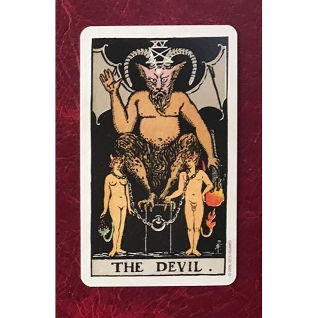 タロットカード　1枚　No.15　デビル　DEVIL　悪魔　No.XV エンタメ/ホビーのトレーディングカード(シングルカード)の商品写真