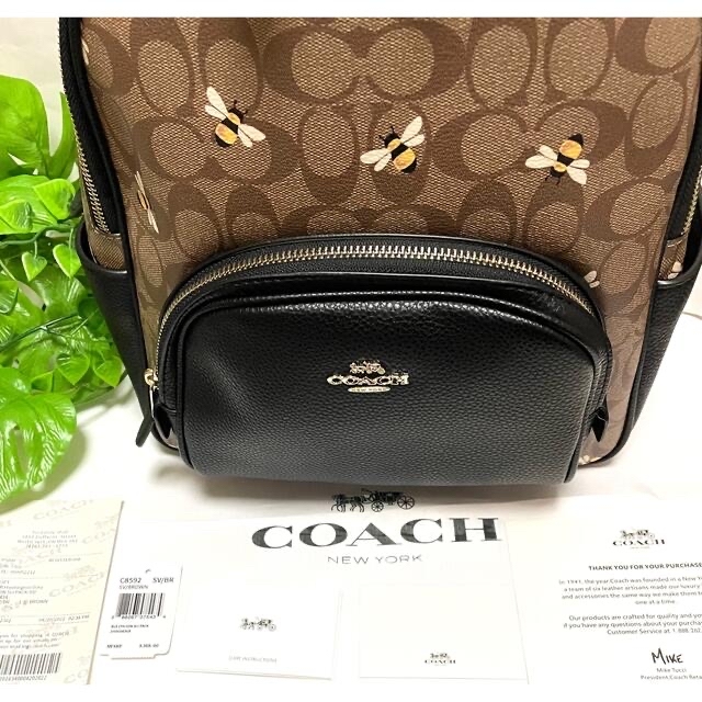 COACH(コーチ)のコーチ アウトレット COACH バックパック シグネチャー カーキマルチ レディースのバッグ(リュック/バックパック)の商品写真