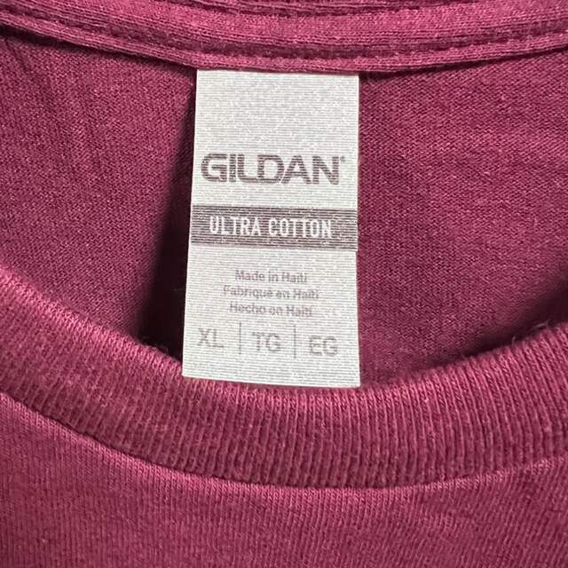 GILDAN(ギルタン)のGILDANギルダン☆半袖無地Tシャツ☆ポケット付き☆マルーン☆XLサイズ！ メンズのトップス(Tシャツ/カットソー(半袖/袖なし))の商品写真