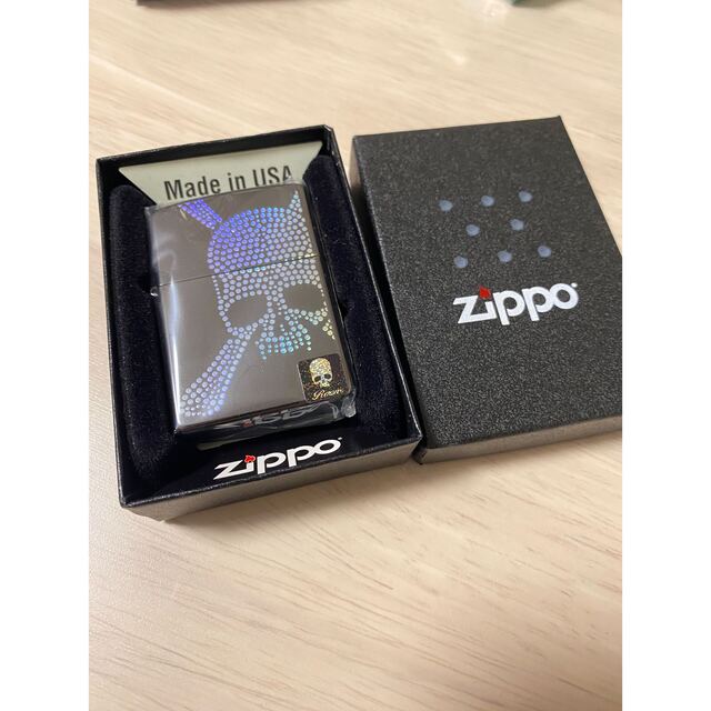 Zippo ジッポー Roen ロエン ドットスカル メタリックブラック