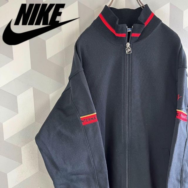 80s 日本製 NIKE ナイキ ヴィンテージトラックジャケット ジャージ 黒