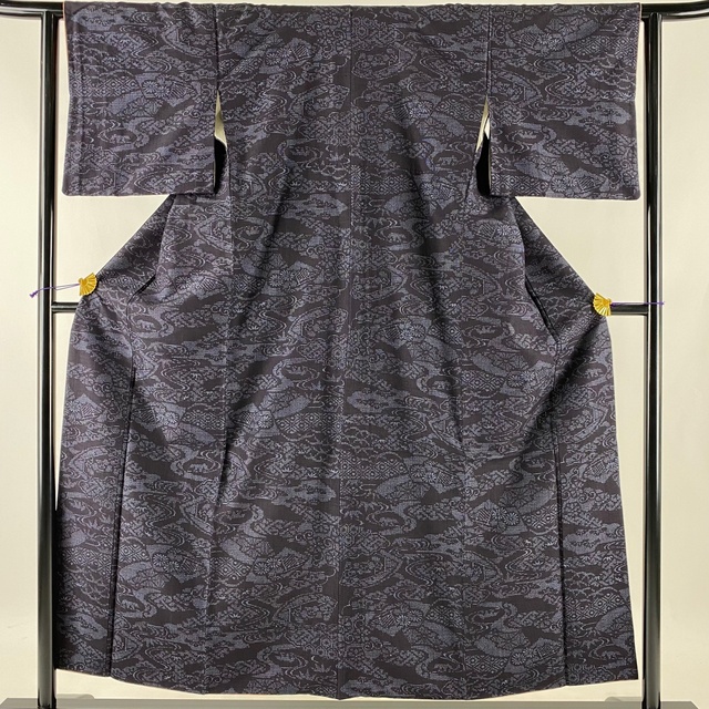 紗紬です♪ 双葉葵の葉文様 盛夏 透け感 着物 着物 浴衣/水着