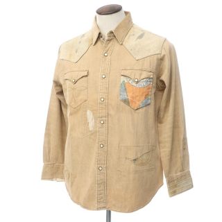 ダブルアールエル(RRL)の【中古】ダブルアールエル RRL コットン シャンバス ウエスタンシャツ【サイズL】【メンズ】(シャツ)