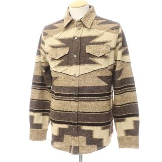 ダブルアールエル(RRL)の【中古】【未使用】ダブルアールエル RRL シルクコットン ネイティブ柄 ニットシャツ【サイズS】【メンズ】(シャツ)