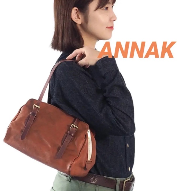 annak(アナック)の＋バンビ様専用　タグ付き・美品　ANNAK　ウォッシュドレザーミニボストンバッグ レディースのバッグ(ショルダーバッグ)の商品写真