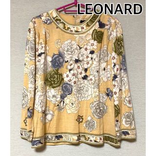 レオナール(LEONARD)のLEONARD FASION ☆ 美品 プリント カットソー(カットソー(長袖/七分))