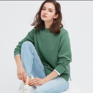 ユニクロ(UNIQLO)のウォッシャブルモックネックセーター(ニット/セーター)