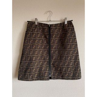 フェンディ(FENDI)の【難アリ】ズッカ柄リバーシブルスカート(ひざ丈スカート)