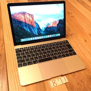 マック(Mac (Apple))のMacBook retina 12インチ early2016 ゴールド(ノートPC)