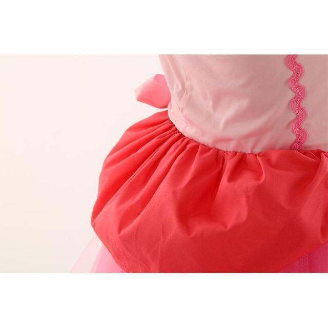 2点セット❤️ピーチ姫　コスプレ　子供　なりきり　ドレス　ハロウィン　90cm キッズ/ベビー/マタニティのキッズ服女の子用(90cm~)(ワンピース)の商品写真