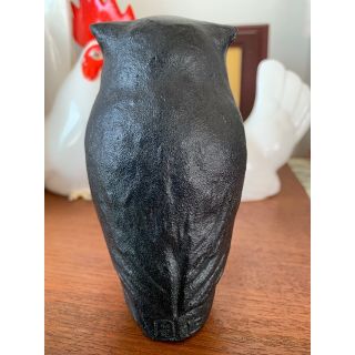 今は亡き拓銀の鉄製フクロウの置き物(金属工芸)