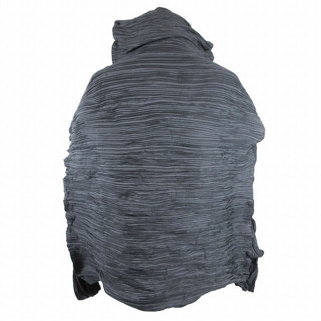 ISSEY MIYAKE(イッセイミヤケ)の美品 11SS イッセイミヤケ 横プリーツ 加工 変形 シャツ ジャケット レディースのジャケット/アウター(その他)の商品写真