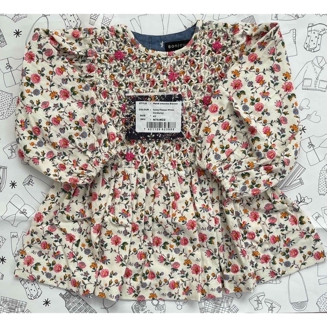 Caramel baby&child (キャラメルベビー&チャイルド)のBonjour DiaryIvory Ivory flower print キッズ/ベビー/マタニティのキッズ服女の子用(90cm~)(ワンピース)の商品写真