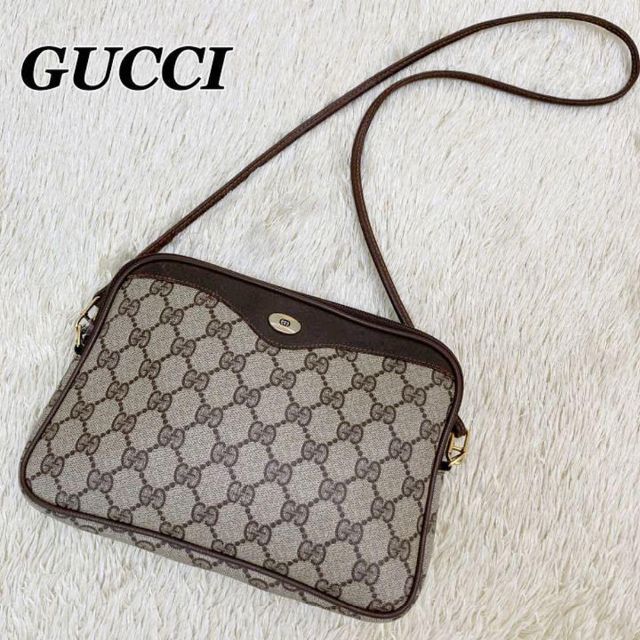 GUCCI - 【美品】オールドグッチ アクセコ ショルダーバッグ インターロッキング GG