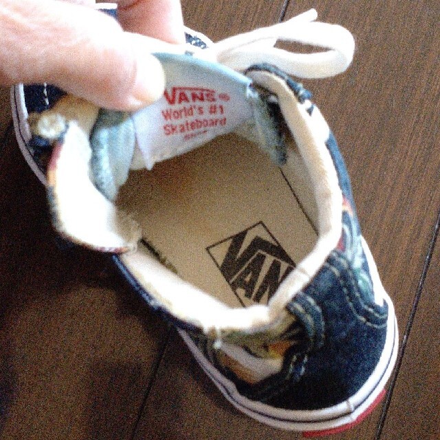 VANS(ヴァンズ)のVANS ハイカットスニーカー ボタニカル 黒に近いネイビー 14cm ホームク キッズ/ベビー/マタニティのベビー靴/シューズ(~14cm)(スニーカー)の商品写真