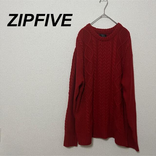 ZIPFIVE クルーネックケーブルニットセーターの通販 by ぽこぽこ's ...