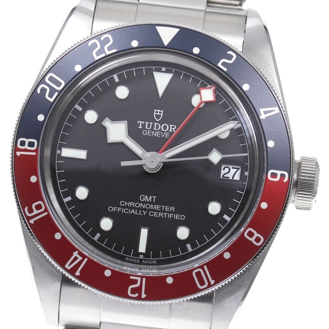 ☆良品★箱・保証書付き【TUDOR】チュードル ヘリテージ ブラックベイ GMT 79830RB 自動巻き メンズ_708828少しの擦り傷ベルトブレスレット