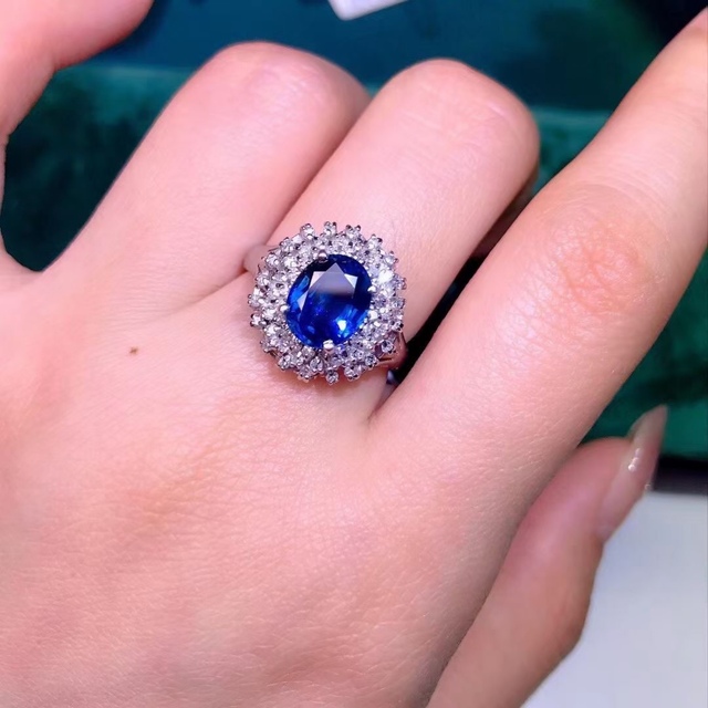 天然 ブルーサファイア ダイヤ リング2ct k18 ¥ ベビーグッズも大集合