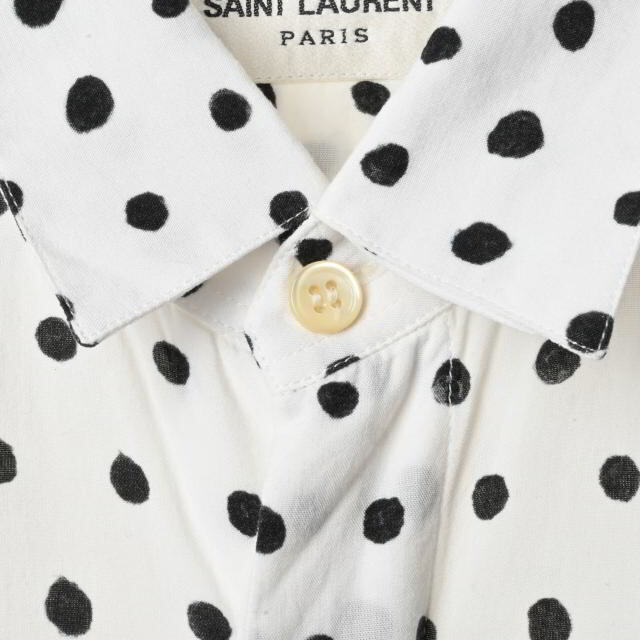 Saint Laurent(サンローラン)のSaint Laurent Paris ポルカドット レーヨン 比翼 シャツ メンズのトップス(シャツ)の商品写真
