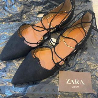 ザラ(ZARA)のZARA レースアップ　パンプス　40(サンダル)