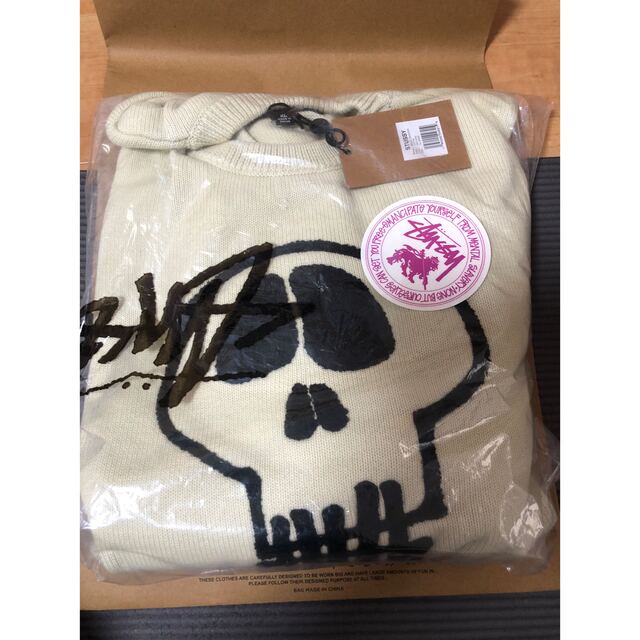 2極タイプ STUSSY SKULL SWEATER Natural - ニット/セーター