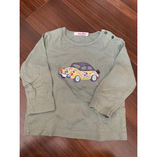 ファミリア(familiar)のファミリア　花柄の車長袖Tシャツ　90㎝(Tシャツ/カットソー)