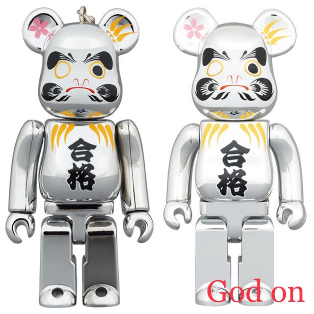 エンタメ/ホビーBE@RBRICK 達磨 合格 銀メッキ 100% / 400% 2セット