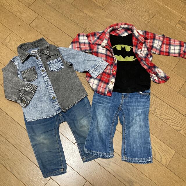 GAP(ギャップ)のシャツ&デニム中心【70cm中心】7点セット キッズ/ベビー/マタニティのベビー服(~85cm)(パンツ)の商品写真