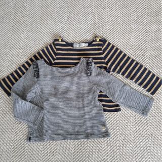 プチバトー(PETIT BATEAU)のプチバトー　カットソー　3ans　２枚セット(Tシャツ/カットソー)