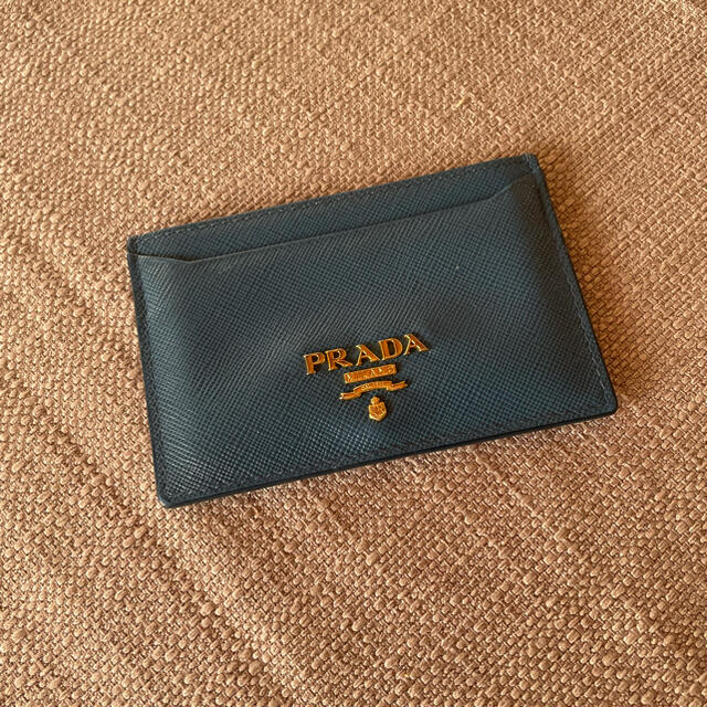 PRADA プラダ 財布 サフィアーノ ブラウン 茶色 三角ロゴ パスケース