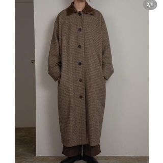 ラウジー(lawgy)のI_am_official corduroy collar check coat(ロングコート)