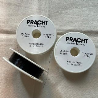 新品 PRACHT 黒テグス　0.25mm×25m ３巻(その他)