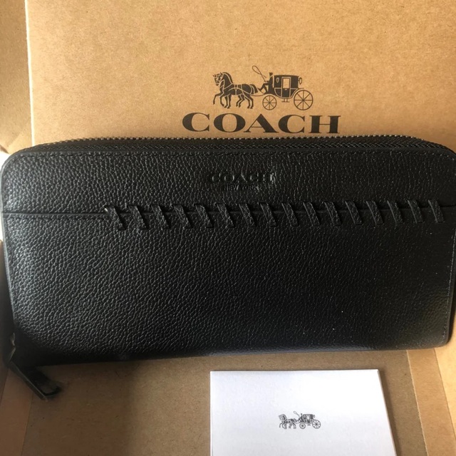 新品 未使用 COACHコーチ長財布 ベースボールステッチ ロング