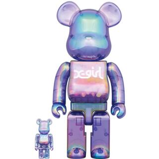 BE@RBRICK X-girl CLEAR PURPLE 100% 400%(その他)