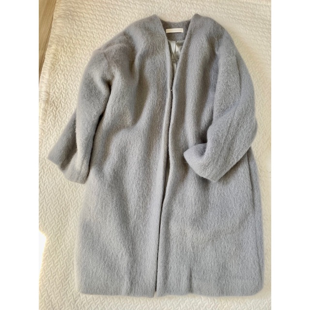 値下げ☆モコモコ　ロングコート レディースのジャケット/アウター(ロングコート)の商品写真