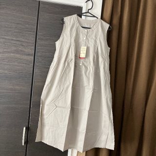 ムジルシリョウヒン(MUJI (無印良品))の新品未使用タグ付き無印良品ロングワンピース着丈110身幅53(ロングワンピース/マキシワンピース)