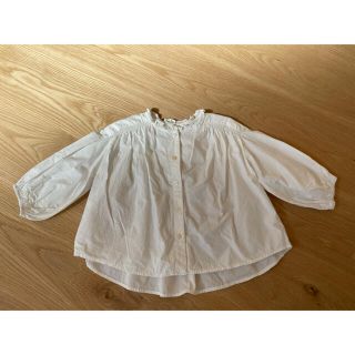 ザラ(ZARA)のZARA 白ブラウス 12-18m(シャツ/カットソー)