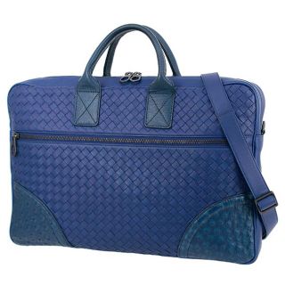 BOTTEGA VENETA ビジネスバッグ 本革 ブルー 新品同様 33638