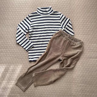 ムジルシリョウヒン(MUJI (無印良品))の無印良品　Tシャツ&コーデュロイパンツ セット110(Tシャツ/カットソー)